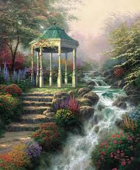 To redeem, enter offer code 012 when you checkout. Sweetheart Gazebo Limited Edition Canvas Thomas Kinkade Studios
