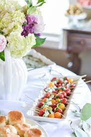Ideas To Throw An Indoor Garden Party Bridal Shower Kelley Nan Garden Party Recipes Bridal Shower Food Table Wedding Food Table