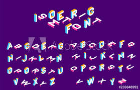Isometric Font Olored Isometric 3d Letters Three Dimensional Alphabet Low Poly 3d Characters Vector Illustration Buy This Stock Vector And Explore Similar Vectors At Adobe Stock Adobe Stock