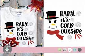 Baby giraffe clipart free download! Baby Its Cold Outside Snowman Graphic By Thejaemarie Creative Fabrica