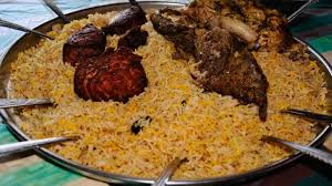Before serving, stir in the raisins and almonds. Middle East Recipe Saudi Lamb With Rice Soundvision Com