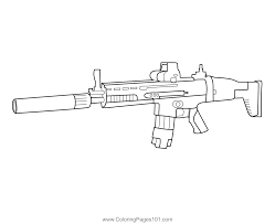 Scar fortnite coloring page coloring pages for kids. Tactical Assault Rifle Fortnite Coloring Page For Kids Free Fortnite Printable Coloring Pages Online For Kids Coloringpages101 Com Coloring Pages For Kids