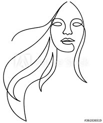 Along the top edge of the bald head, draw a couple of curved lines for the way that the hair is parted along the middle. Siehe Bild In Der Kategorie Badezimmer One Line Drawing Beautiful Gir With Long Hair Female Beauty Hochste Qualitat Myredro De