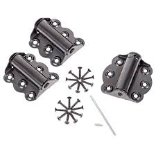 It requires cuts on the door. Ideal Security Adjustable Self Closing Spring Door Hinge Set Black The Home Depot Canada