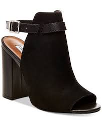 Black Block Heels Closed Toe Steve Madden Women S Carnabi Block Heel Peep Toe Pumps Steve Madden Shoes Macy S Heels Peep Toe Shoes Shoe Boots