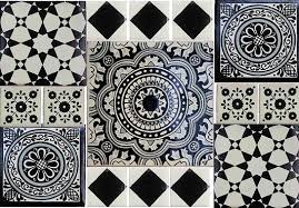 Black And White Moroccan Tiles Hadeda Talavera Tiles Mexican Tile Art Mexican Tile Floor Tile Patterns