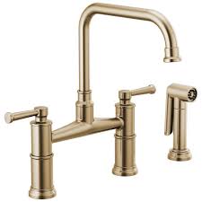 Find out what coordinates and matches luxe gold. Brizo 62525lf Gl Artesso Two Handle Bridge Faucet W Side Spray Luxe Gold