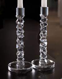 Orrefors ice cube personalized crystal votive candle holder / custom engraved glass votive for tealight and votive candles. Orrefors Carat 11 5 8 Candlestick Pair Crystal Classics