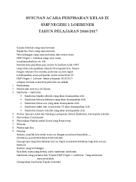 Beranda pendidikan 17 contoh teks mc formal dan non formal dalam berbagai acara. Susunan Acara Perpisahan Kelas Ix Pdf