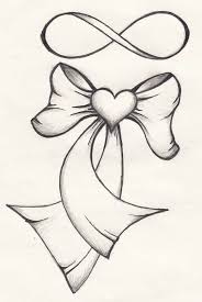 Infinity Symbol And Ribbon Heart Tattoo Drawing Drawings Disney Art Drawings Art Drawings Sketches Simple