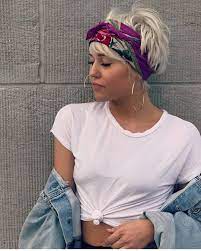 making her appearance on the page today is shelbeahaxby in head scarf lets show s headbands for short hair hairstyles bandana 2020 black women