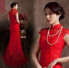 Pin By Carolyn Kan On Chinese Dress Chinese Wedding Dress Traditional Red Evening Dress Mermaid Style Wedding Dress