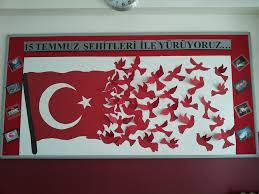 15 Temmuz Pano Okul Martini 15 Temmuz