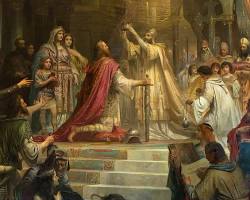 Image of Charlemagne coronation Holy Roman Emperor illustration