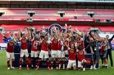 At a time when global. In Pictures Arsenal Lift Fa Cup Trophy At Empty Wembley Stadium After Beating Chelsea London Evening Standard Evening Standard