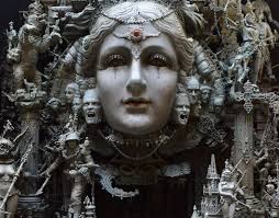 Ethereal Fortress" (2018) 37" h x 49" w x 15" d. A piece made during a very  hard time in life and all the inner journeys needed. A beloved piece that  will