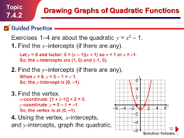 The y intercept of a quadratic function is the constant term. Drawing Graphs Of Quadratic Functions Ppt Download
