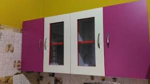 Common finishing material of modular kitchen design is sunmica, laminates, membrane, acrylic sheets, pu and veneer sheets. Pink And White Modular Kitchen Youtube