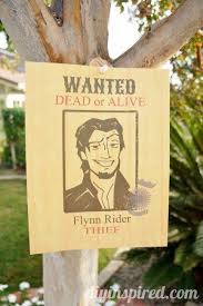 Flynn Rider Wanted Poster Printable Rapunzel Birthday Party Tangled Birthday Party Rapunzel Party