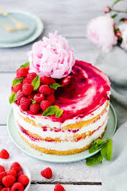 Joghurt mit zucker verrühren und als schicht auf dem teig verteilen (nicht verrühren). Joghurt Himbeer Torte Mein Naschgluck