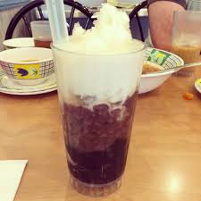 Red Bean And Grass Jelly Dessert Drink With Coconut Milk Asian Desserts Jelly Desserts Coconut Milk Drink