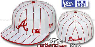 Atlanta braves hat fitted cap 6 5/8 new era mlb baseball blue vintage plain logo. Atlanta Braves Fabulous White Red Fitted Hat By New Era