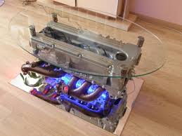 4.3 out of 5 stars. Coffee Table Made From Mercedes Benz Engine With Round Glass Top