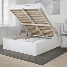 Misure del letto senza i comodini: Songesand Struttura Letto Con Contenitore Bianco 160x200 Cm Ikea It
