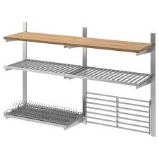 Metal dish drainer kitchen storage cutlery rack ikea fintorp black/galvanised. Wall Storage Ikea