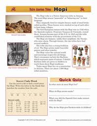 Native American Tribes Hopi Worksheet Education Com Native American Studies Native American Tribes American History Lessons
