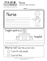 Teaching with printable worksheets helps to reinforce skills by allowing students to use worksheets. Nurse Free Community Helpers Worksheet For Kindergarten