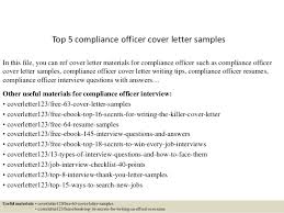 Top 5 Compliance Officer Cover Letter Samples