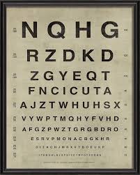 Eye Chart Print On White Background Ideas For The House