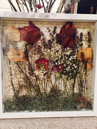 Shadow box framing and matting is the ideal means to beautifully display. Dried Flowers In A 12 X 12 Shadow Box From Michael S Reindeer Moss As Grass And A Scrap Booking Page As T Flower Shadow Box Dried Flowers Diy Dried Flowers
