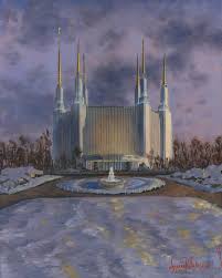 The washington dc temple was the first mormon temple east of the mississippi. Washington Dc Temple Painting By Jeff Brimley