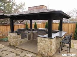 Also, having an attached, covered outdoor kitchen can extend the length of time you are able to use this new food preparation and serving area. Smart Ideas For Outdoor Kitchens Outdoor Kitchen Ideas Backyard Kitchen Outdoor Kitchen Outdoor Bbq