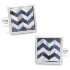 Lapis And Mop Chevron Cufflinks Cufflinks Lapis Chevron