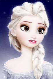 Elsa Brown Eyes Brown Hair Tint Dark Blue Dress Background Brown Pink Make Up By Halle Doyle Disney Frozen Elsa Disney Frozen Elsa Frozen