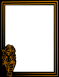 Tiger Border Clip Art Page Border And Vector Graphics Tiger Paw Print Page Borders Design Clip Art Borders