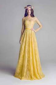 35 Wedding Dresses Every Disney Obsessed Bride Will Love Yellow Wedding Dress Fairy Tale Wedding Dress Lace Evening Gowns