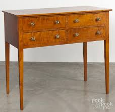 Eldred Wheeler, tiger maple hunt board, 38 1/2'' h., 44'' w. sold at  auction