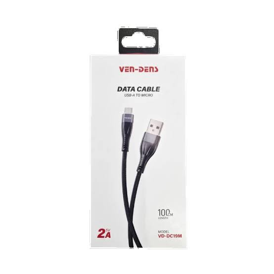 VEN-DEN VD-DC19M USB-A to Micro USB Data Cable 1m - Majid Mobile Shop