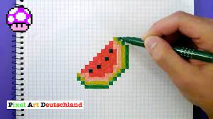 Wassermelone Zeichnen Pixel Art Handgemacht Youtube Sammlung von marie luise grünwald.
