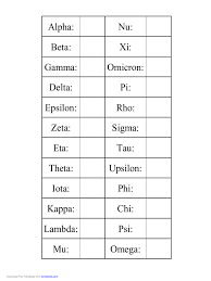 This downloadable alphabet chart pdf displays unique illustrations for each letter and sound, including the multiple sounds letters can make. Greek Alphabet Chart 6 Free Templates In Pdf Word Excel Download
