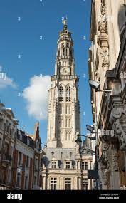 The Town Hall and belfry of Arras, France.The building was reconstructed  after the First World War Stock Photo - Alamy