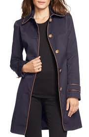 Lauren Ralph Lauren Faux Leather Trim Trench Coat Nordstrom Fashion Coats For Women Fashion Business Casual