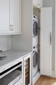 hidden stacked washer and dryer