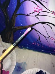 Cherry trees in bloom are spectacular, offering a lush pink cherry blossom wall. Cherry Blossom Tree Painting Step By Step Painting For Beginners
