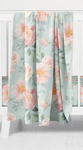 Farrah S Floral In Peach Mint Crib Bedding Suitebaby Shop