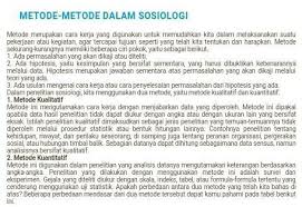 Sebutkan Dan Jelaskan Metode Yang Digunakan Sosiologi Brainly Co Id